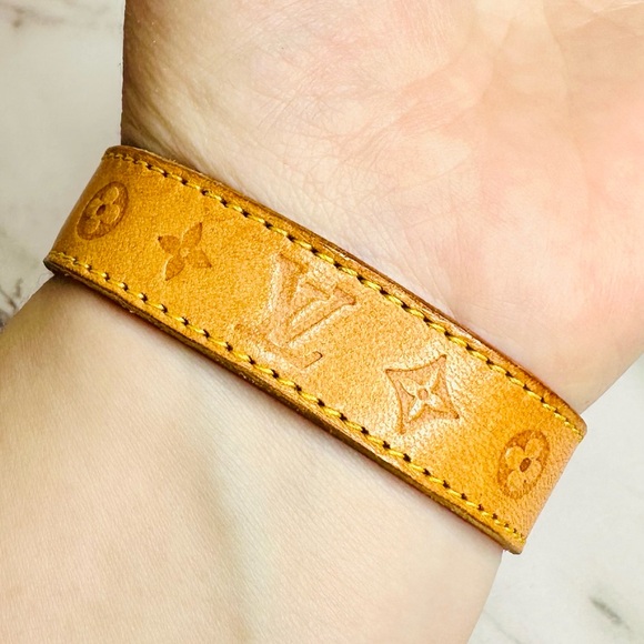 EUC Louis Vuitton Vachetta Leather Monogram Millennium Wish Bracelet - Picture 3 of 11